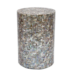 Jonah Mother Of Pearl Hand Made Stool/Side Table