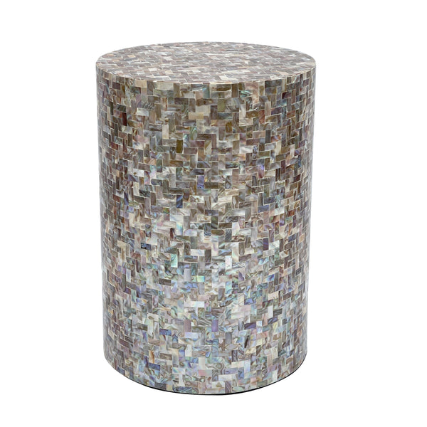  Jonah Mother Of Pearl Hand Made Stool/Side Table