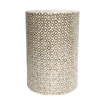 Goldie Circular Mother Of Pearl Stool/Side Table