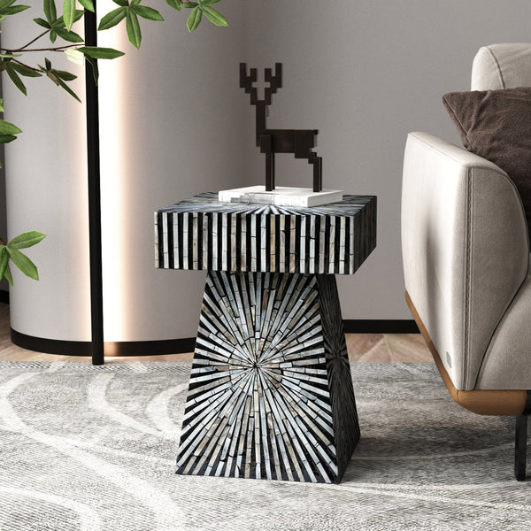  Pyramid Mother Of Pearl Hand Made Side Table