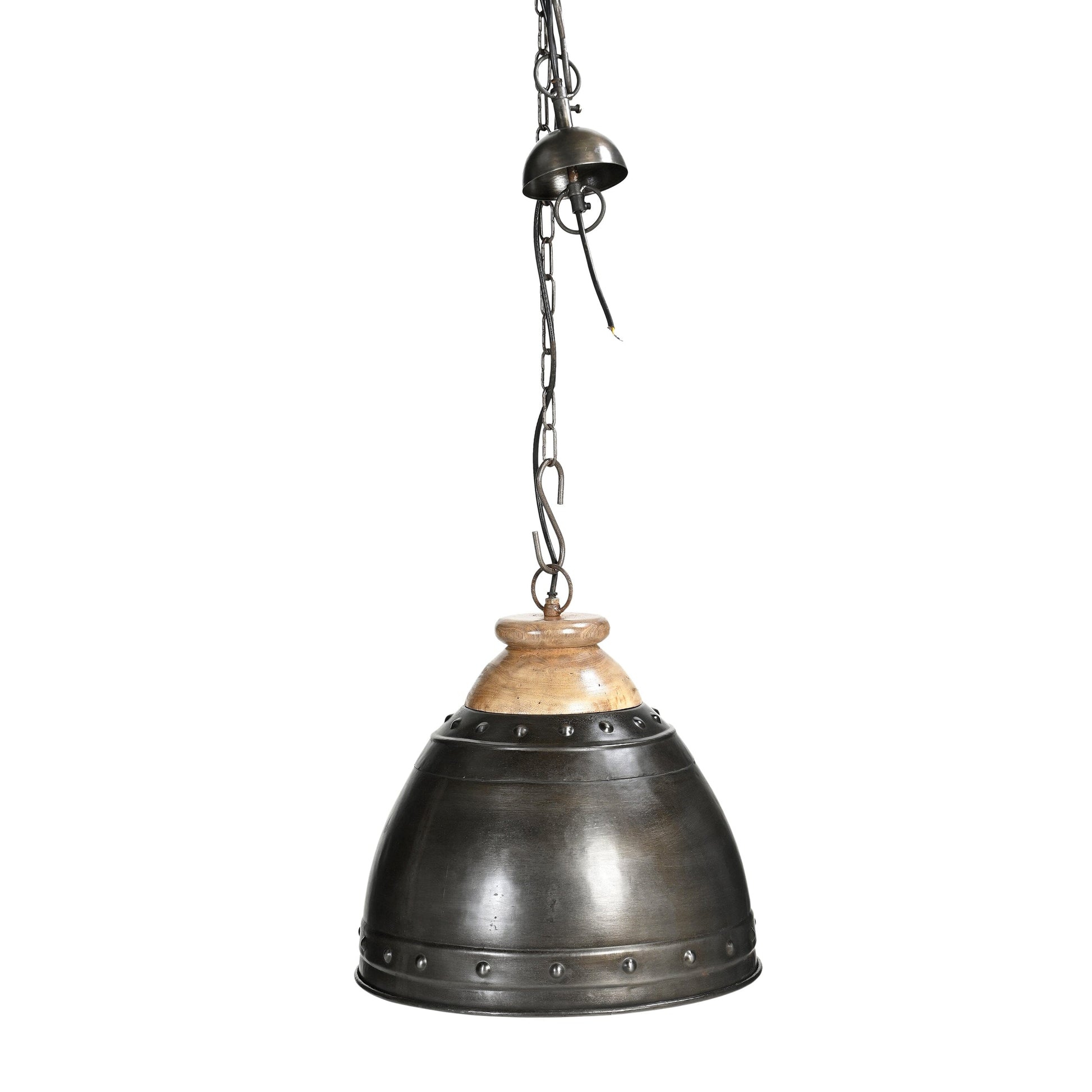 Washed Iron And Wood Lampshade