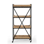 Industrial Bistrot De France Bookcase On Wheels