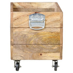 Industrial Recycle Basket On Cast Iron Wheels