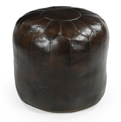 Genuine Leather Moroccan Ottoman