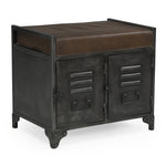 Small Handmade Locker Bench with Genuine Leather Stylish