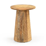 Hammered Hand Crafted Hardwood Side Table