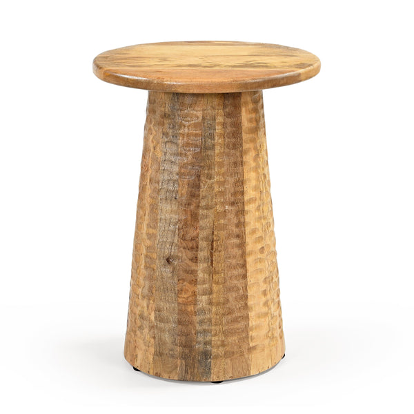  Hammered Hand Crafted Hardwood Side Table