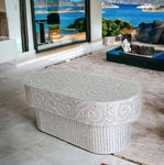 Mother Of Pearl Serenity Oval Pearl Coffee Table