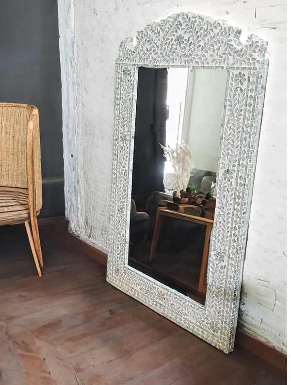  Mother Of Pearl Serene Reflection Wall Mirror