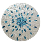 Mother Of Pearl Aquamarine Dream Stool/Side Table