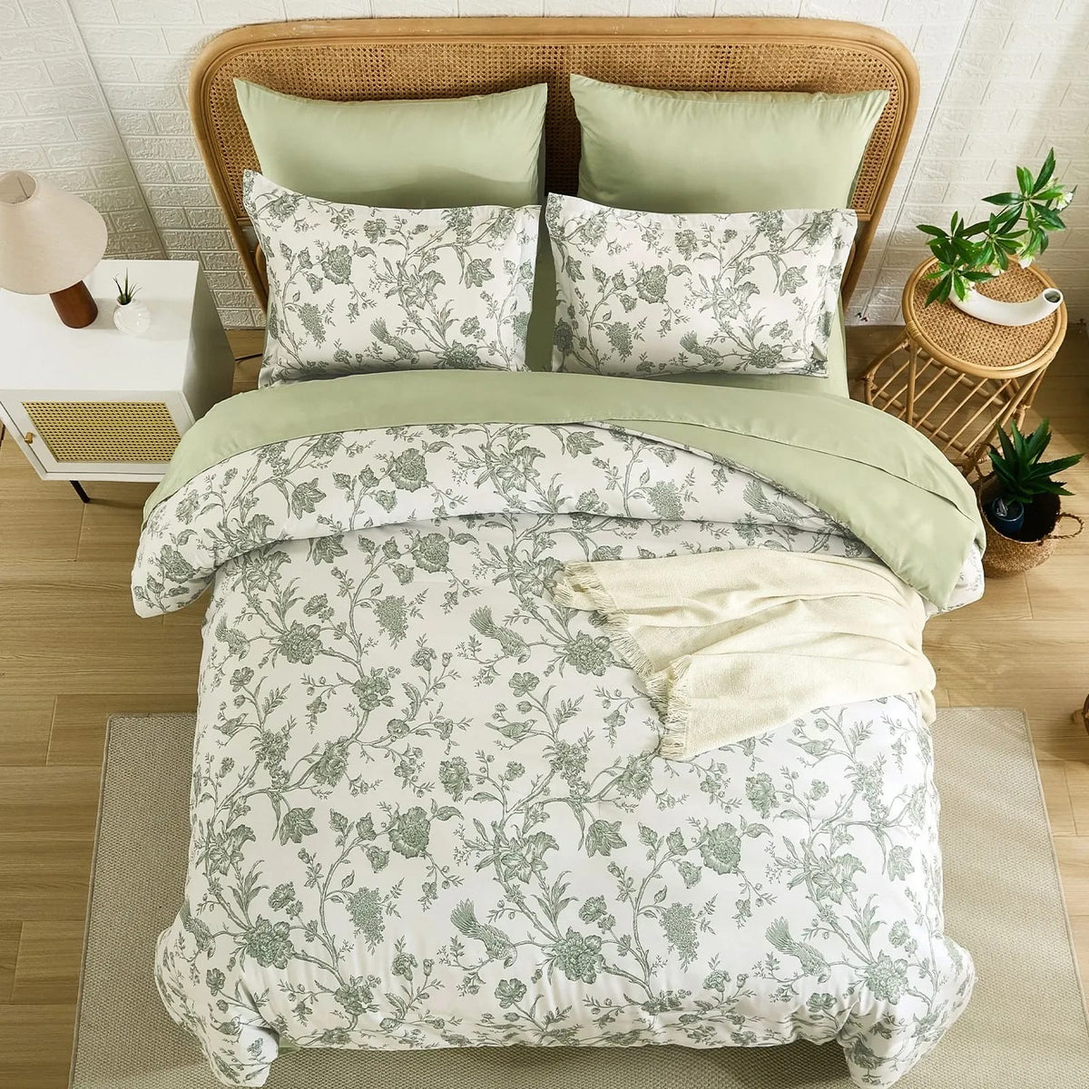 Comforter Set Sage King 48x74cm