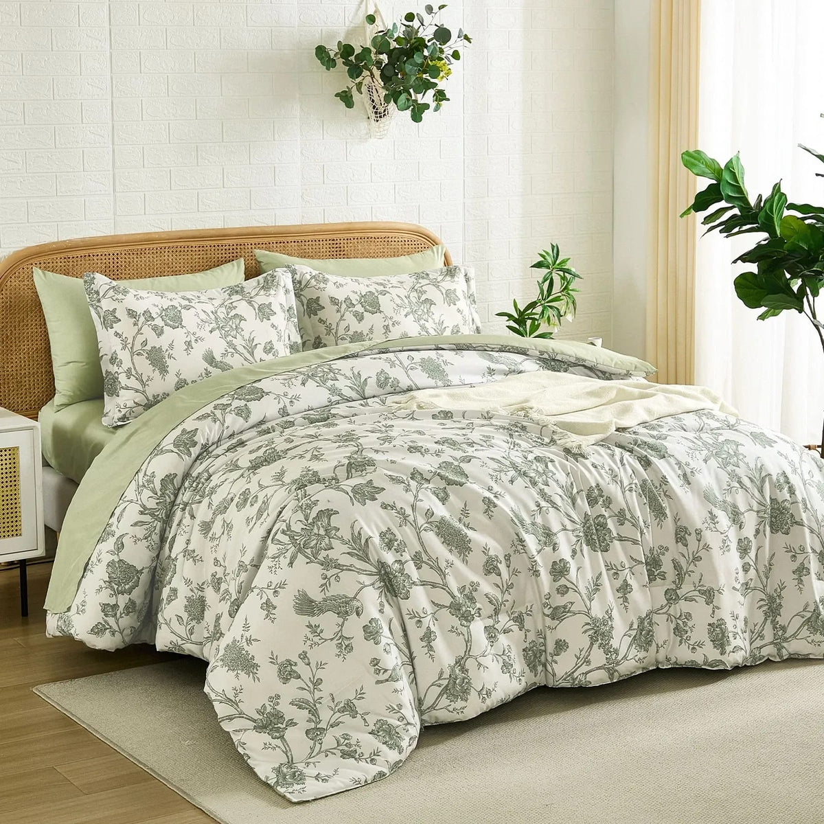 Comforter Set Sage King 48x74cm