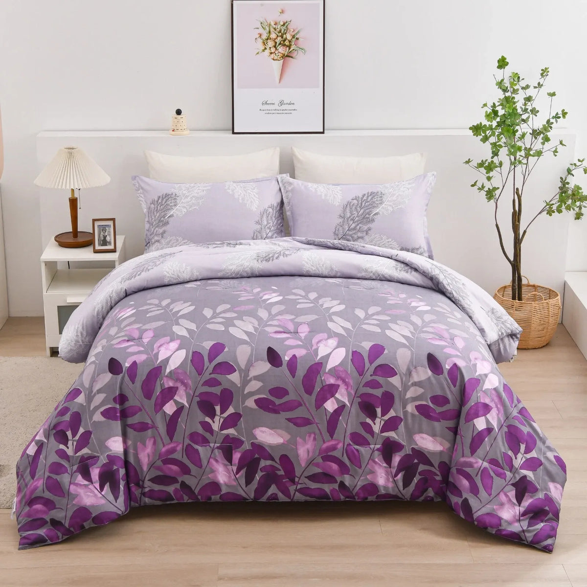 King Comforter Set Luxe Floral 48x74cm