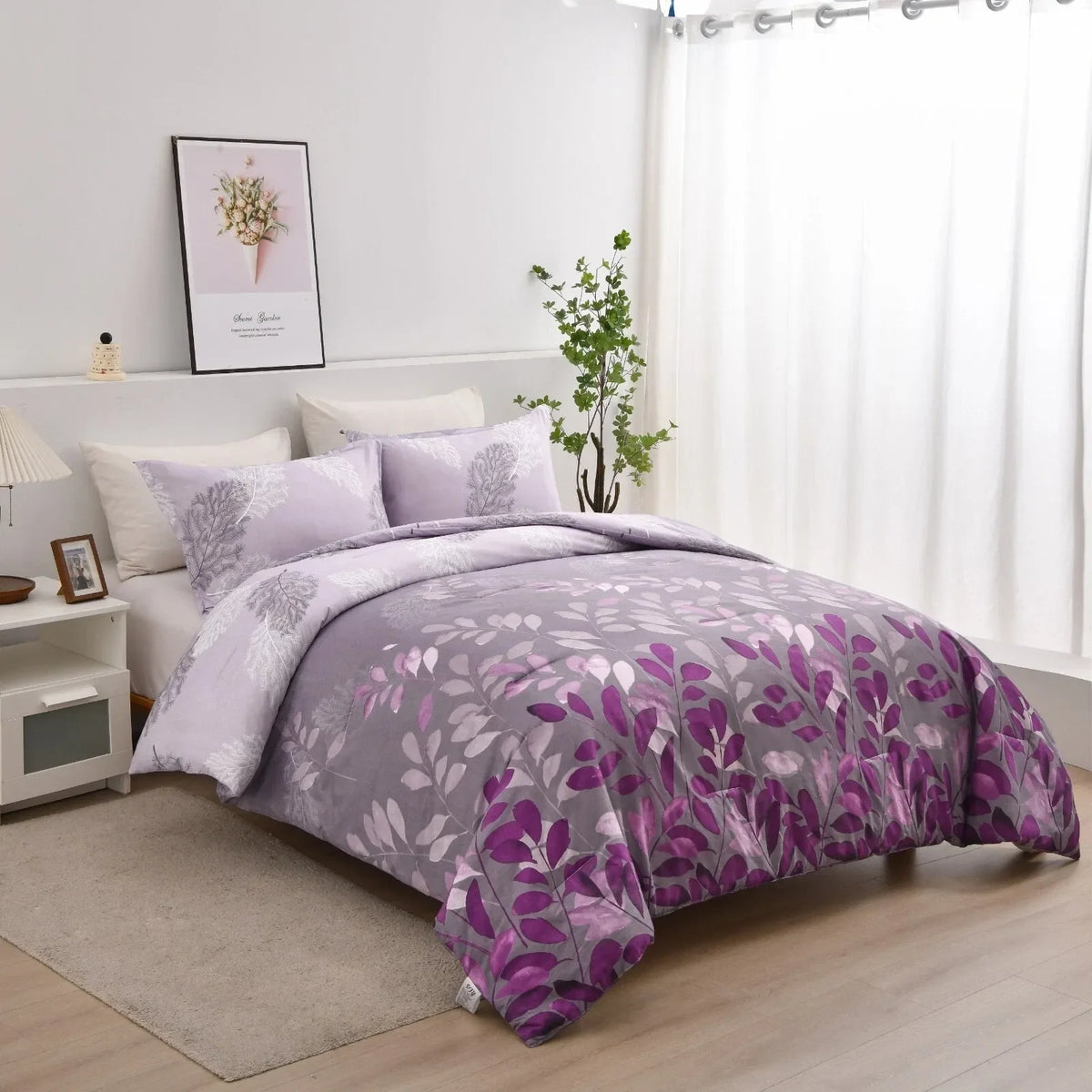 King Comforter Set Luxe Floral 48x74cm