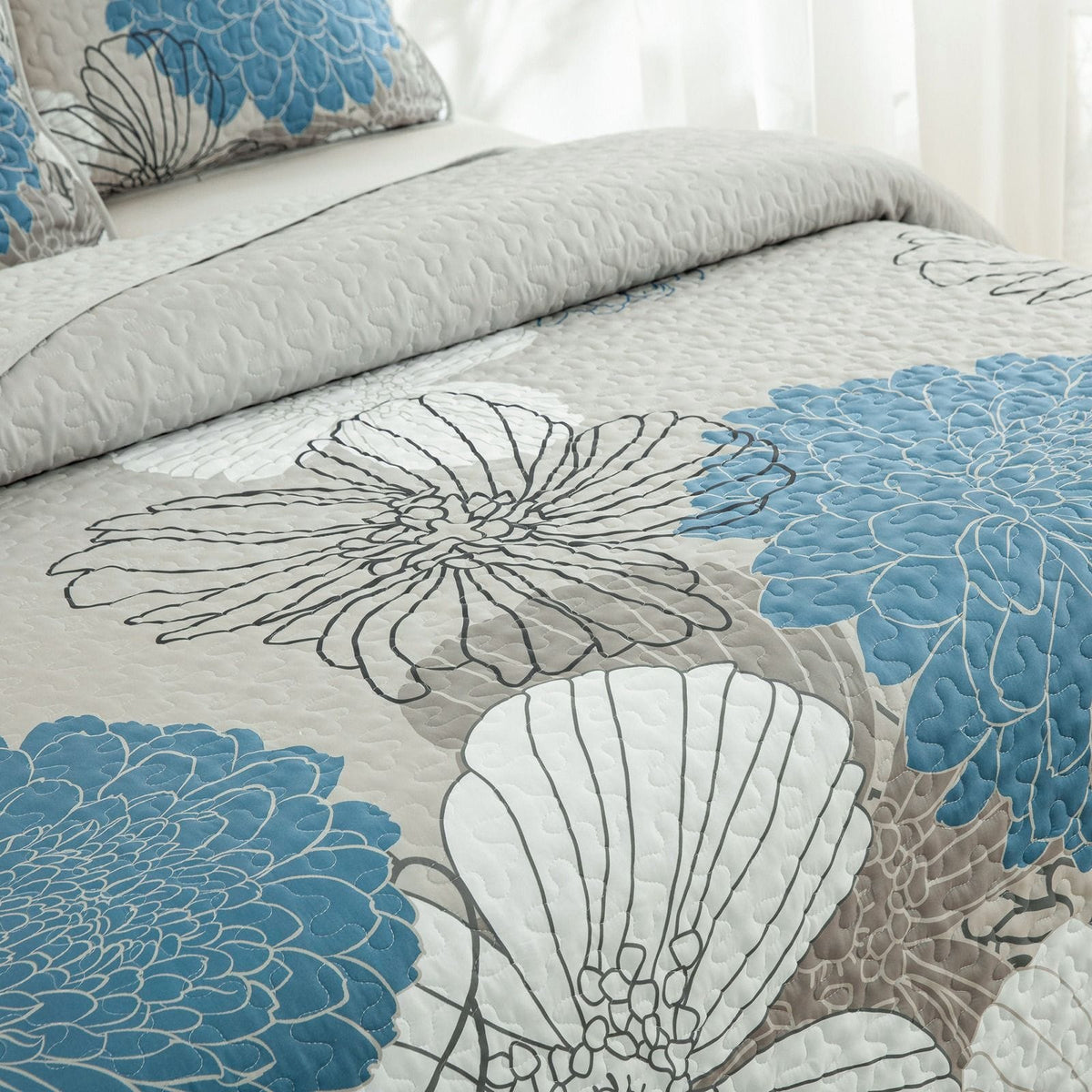 Boho Black Bedspread Set 230x250cm