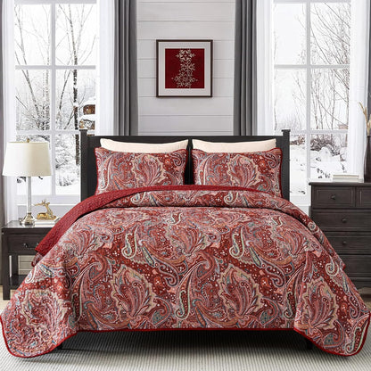 Red Quilt Cover Set 230x250cm