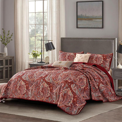 Red Quilt Cover Set 230x250cm