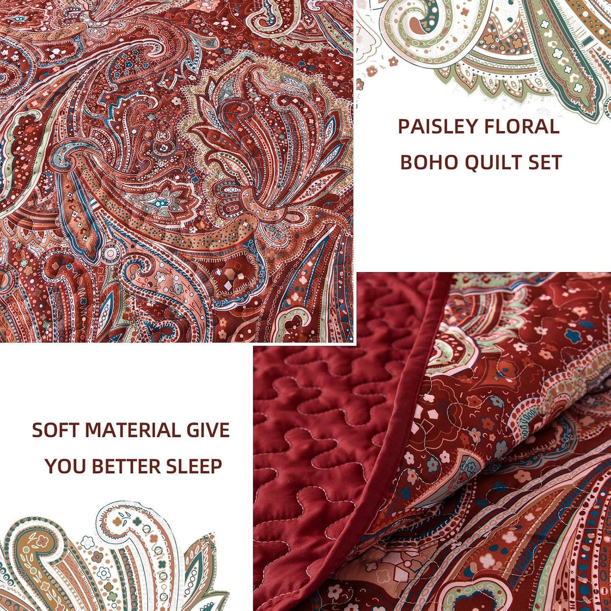 Red Quilt Cover Set 230x250cm