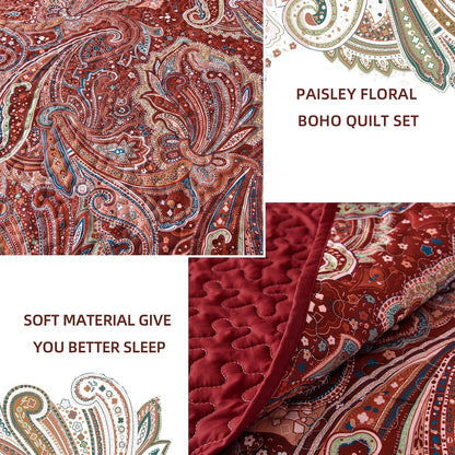 Red Quilt Cover Set 230x250cm