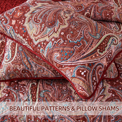 Red Quilt Cover Set 230x250cm
