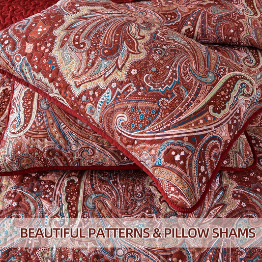 Red Quilt Cover Set 230x250cm