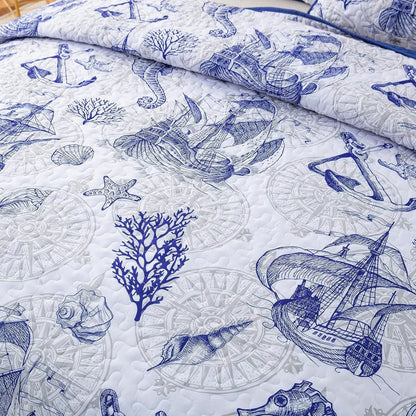 Reversible Quilt Set Polyester 48x74cm