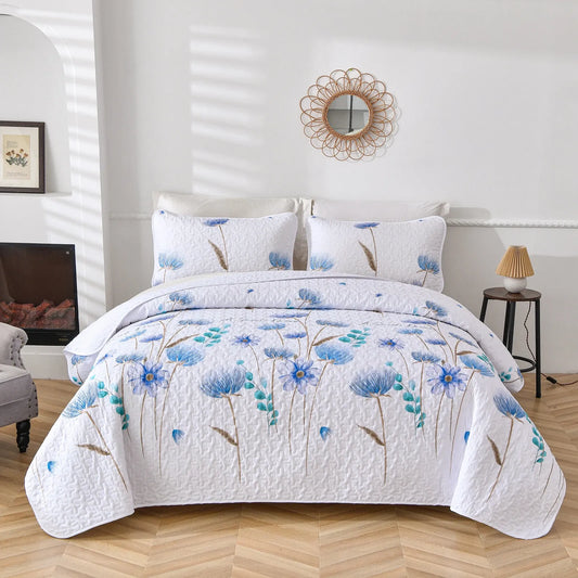 Quilt Bedspread White Set 48x74cm