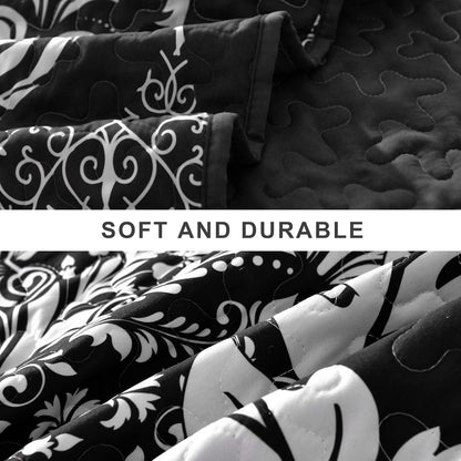Boho Bedspread Set Black 230x250cm