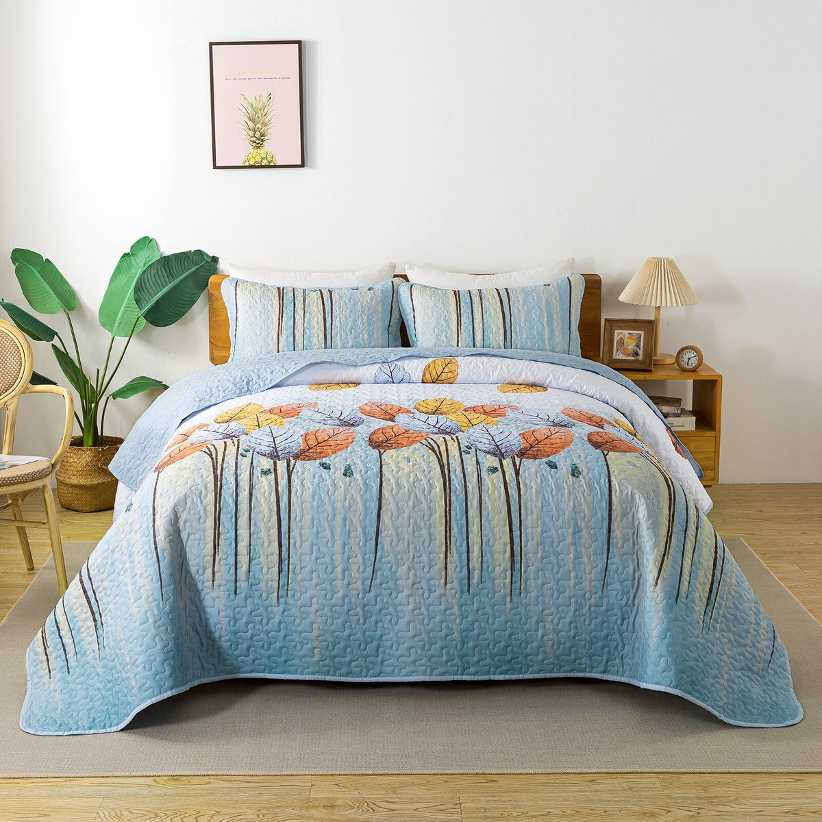 Light Blue Quilt Set 48x74cm
