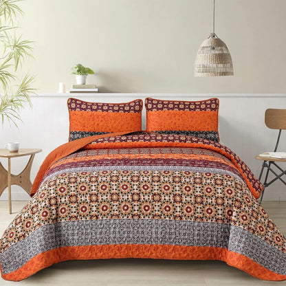 Boho Quilt Set Reversible 48x74cm