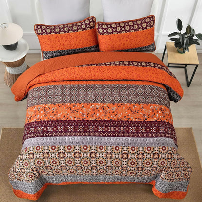 Boho Quilt Set Reversible 48x74cm