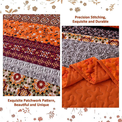 Boho Quilt Set Reversible 48x74cm
