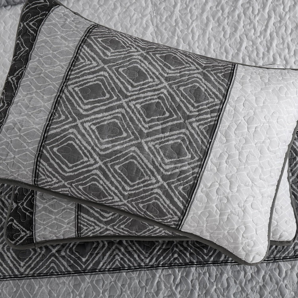 Grey Quilt Set Soft 230x250cm