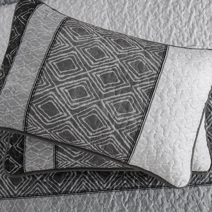 Grey Quilt Set Soft 230x250cm