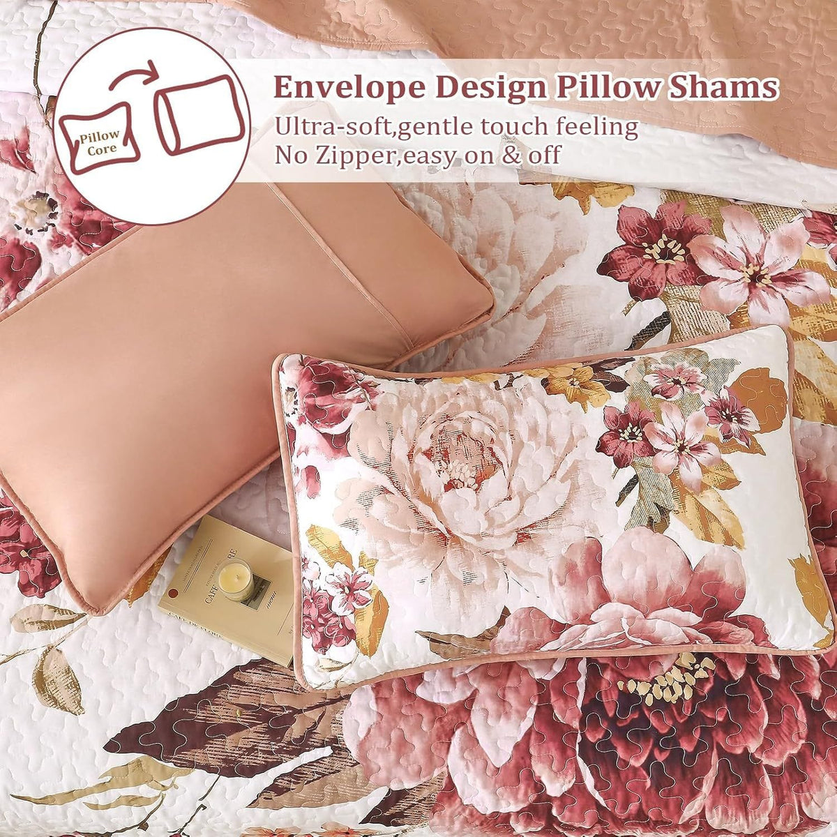 Reversible Quilt Set Soft 48x74cm