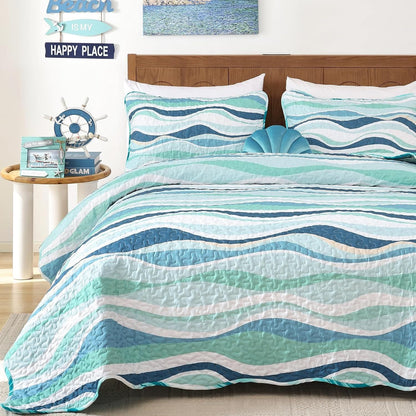 Coastal Bedspread Set Soft 230x250cm