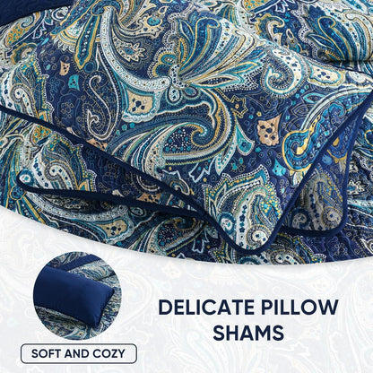 Navy Boho Bedspread Set 230x250cm