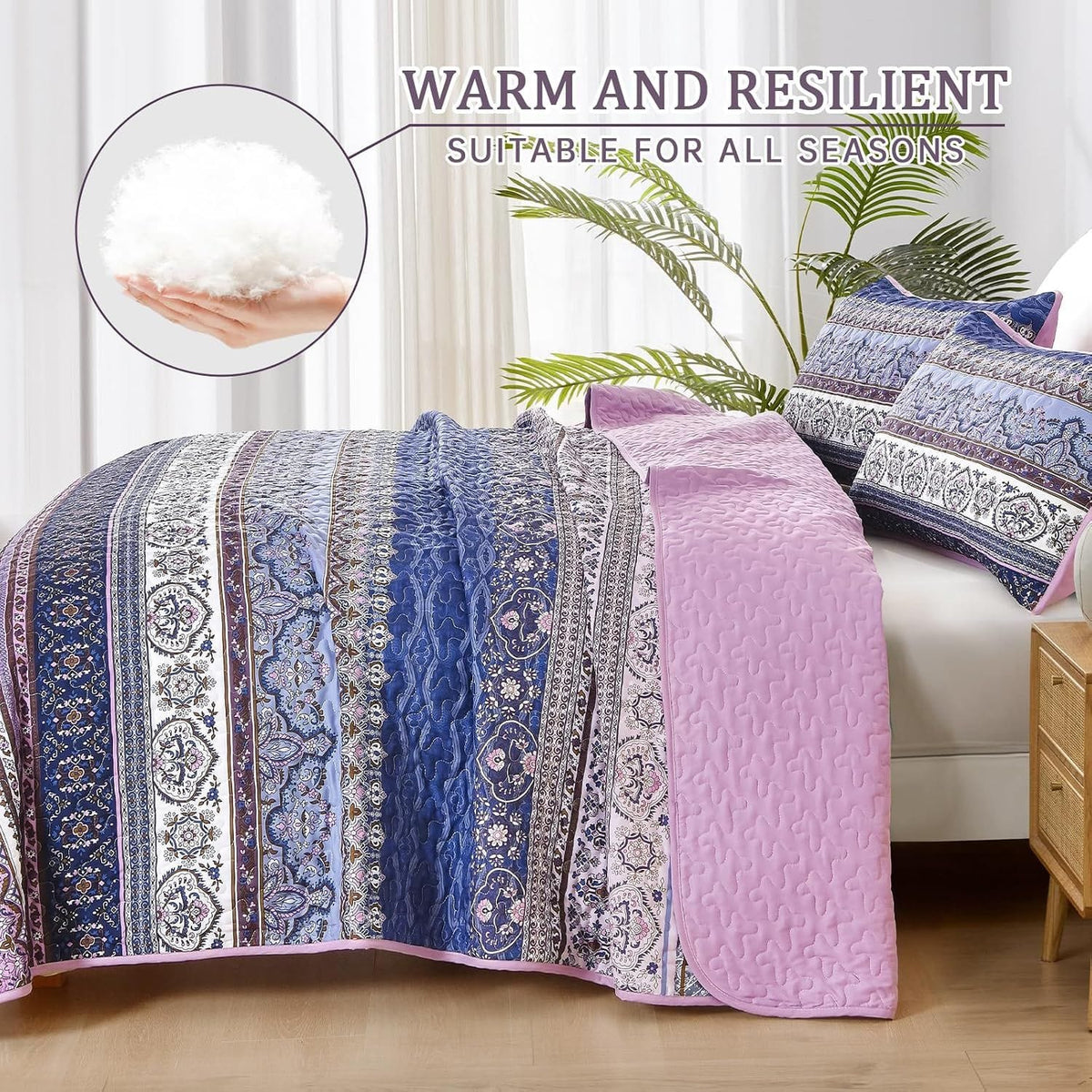 Purple Quilt Cover Set 230x250cm