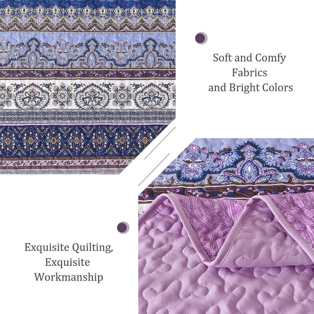 Purple Quilt Cover Set 230x250cm