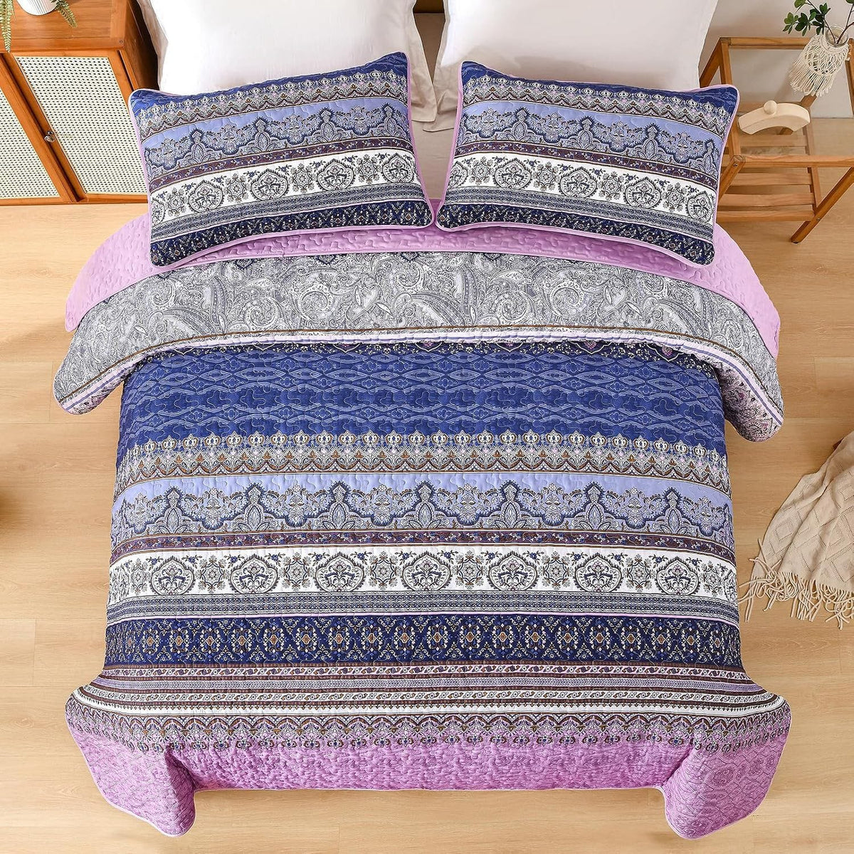 Purple Quilt Cover Set 230x250cm