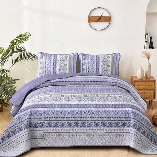 Quilt Bedspread Set Lavender 48x74cm