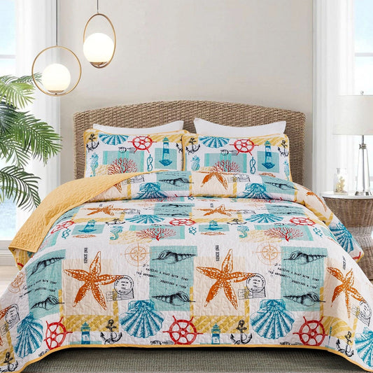 Nautical Quilt Cover Set 48x74cm
