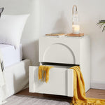 Dome White Bedside Table