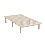 Platform Bed Base Frame Wooden Natural Pinewood