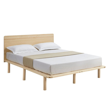 Solid Wood Bed Frame Bed Base With Headboard Double/Queen/King