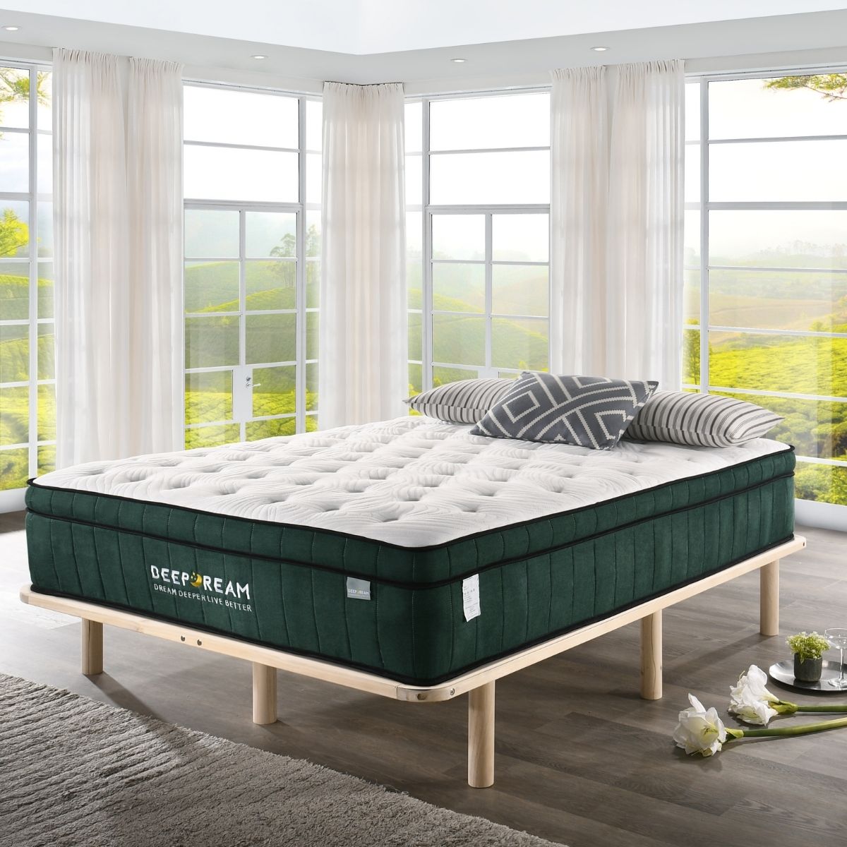 H&L Cool Gel Memory Foam Mattress 5 Zone Latex 34Cm