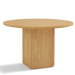 4 Seater Black/Natura Column Dining Table