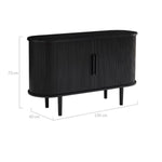 Black Column Wooden Sideboard Table