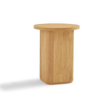 Round Column Side Table In Natural