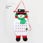 Snowman Advent Calendar - Wall Hanging Felt Countdown For Kids